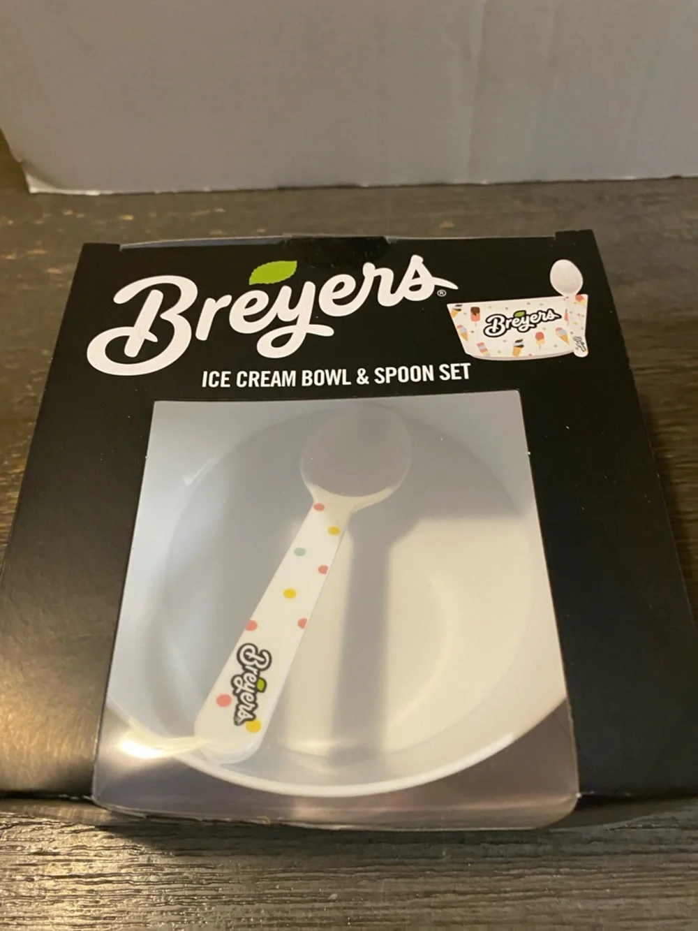 Breyers Ice Cream Bowl & Spoon Set — Set of 2)